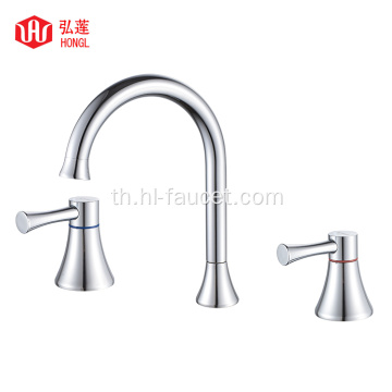 ทั้งหมด ทองเหลือง สอง มือจับ ห้องน้ำ สามหลุม faucet